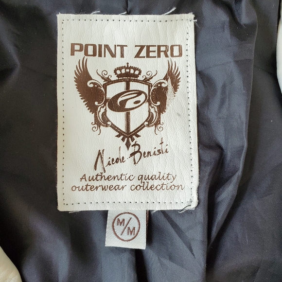 Point Zero white faux-leather jacket w/ wool - Picture 7 of 16